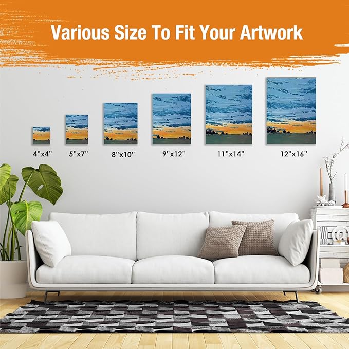 Canvas Boards for Painting 11x14 Inch, 12-Pack Bulk Canvas Value Pack - Art Supplies Blank Paint Canvas Panels for Acrylic, Oil, Watercolor, Tempera, Gouache