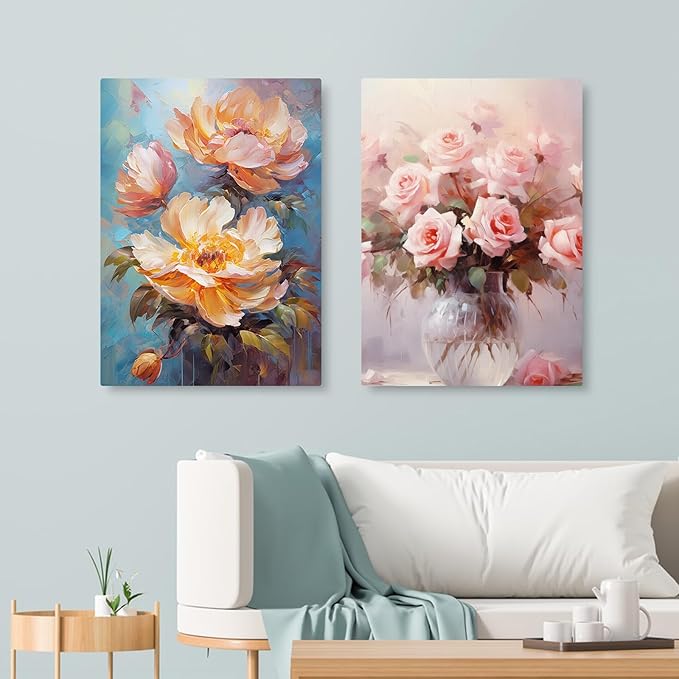 ESRICH 18x24 Inch Stretched Canvas for Painting, 10Pack Large Canvas for Painting, Primed Acid-Free Cotton Blank Canvases, Art Paint Canvases for Oil, Watercolor, Acrylic Paint, Gouache.