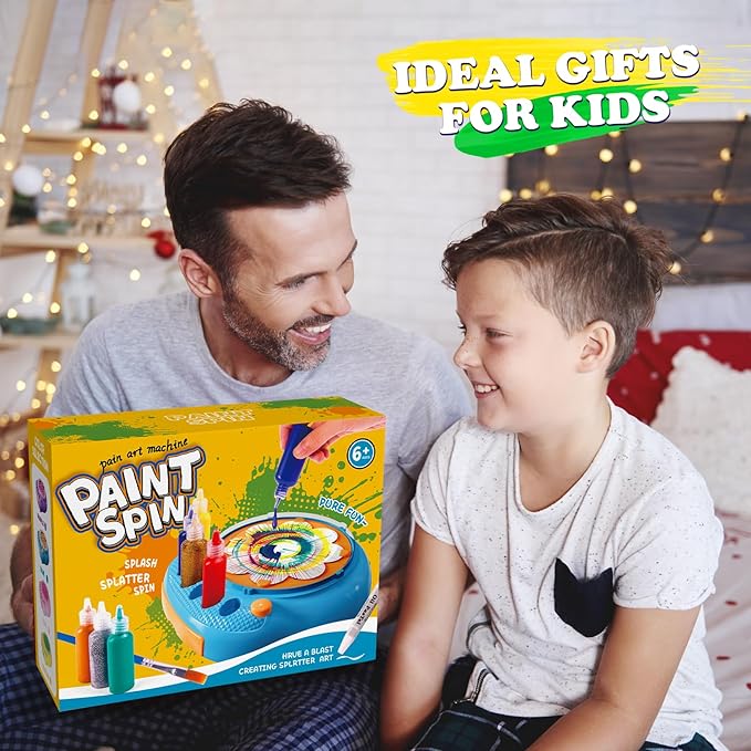 Spin Art Machine for Kids - Paint Spinner Art Craft Kit with 36 Artboards & 7 Colors - Arts and Crafts Painting Set for Boys Girls Ages 4-12, Birthday Easter Gifts for 6 7 8 9 10 Year Old(Green)