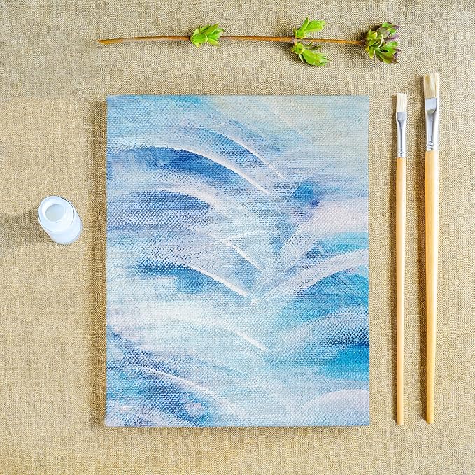 U.S. Art Supply 4 X 6 Inch Art Canvas Board Panels 12 Pack - 8 Ounce Heavyweight Cotton Acid Free Canvases for Painting Acrylics and Watercolor (1 Case of 12 Single Canvas Painting Panels)