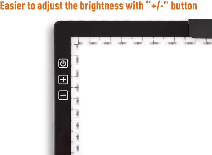 Wireless Rechargeable A4 LED Light Pad w/Built-in Riser Stands, 6 Levels of Brightness, Evenly Illuminated Light Box for Tracing and Weeding Vinyl, Slim and Lightweight Diamond Painting Light Board