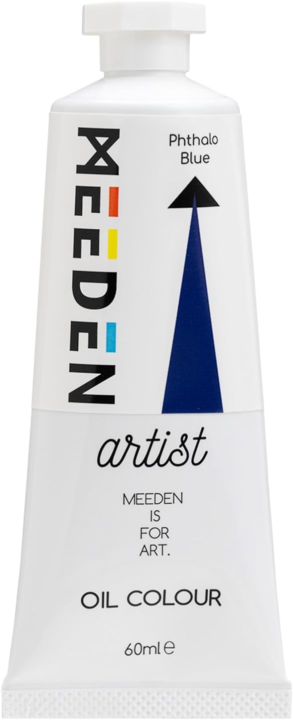 MEEDEN Artist Grade Oil Paint: Phthalo Blue - 60ml/2oz Tube - Professional Art Paints for Canvas Painting