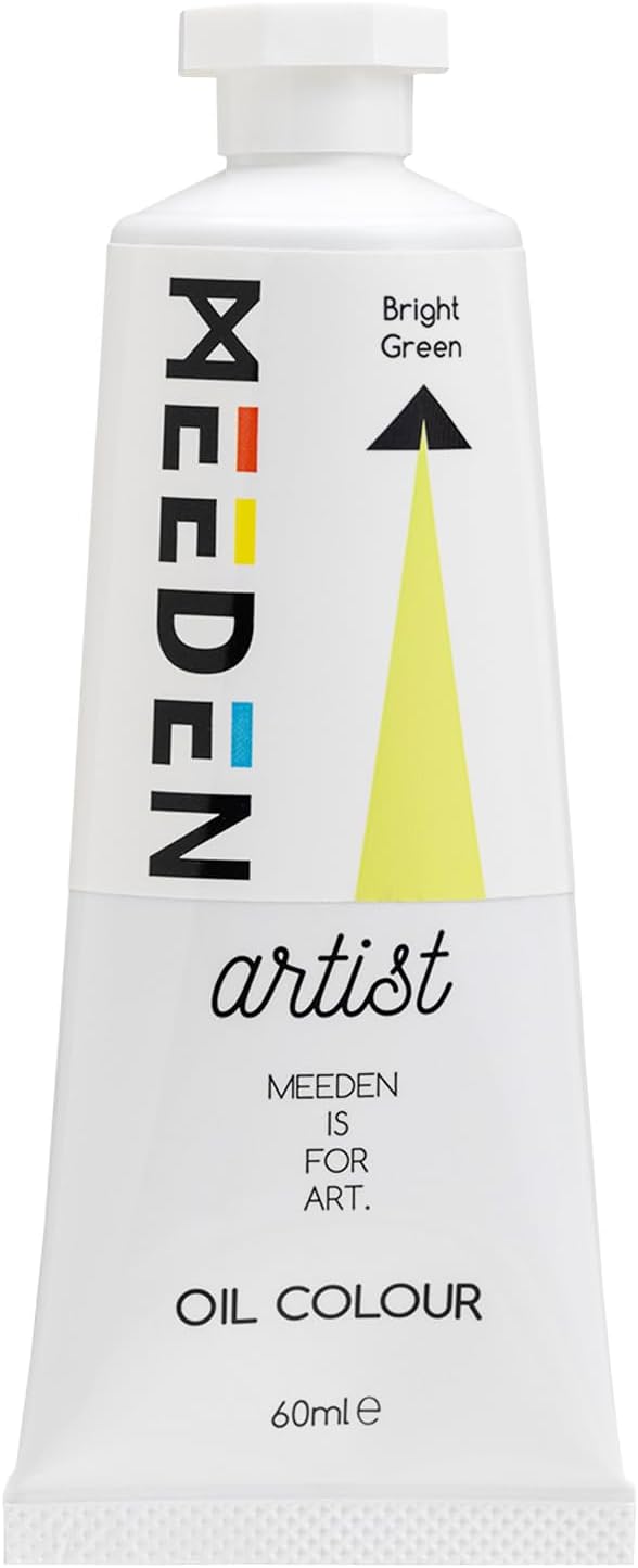 MEEDEN Artist Grade Oil Paint: Bright Green - 60ml/2oz Tube - Professional Art Paints for Canvas Painting