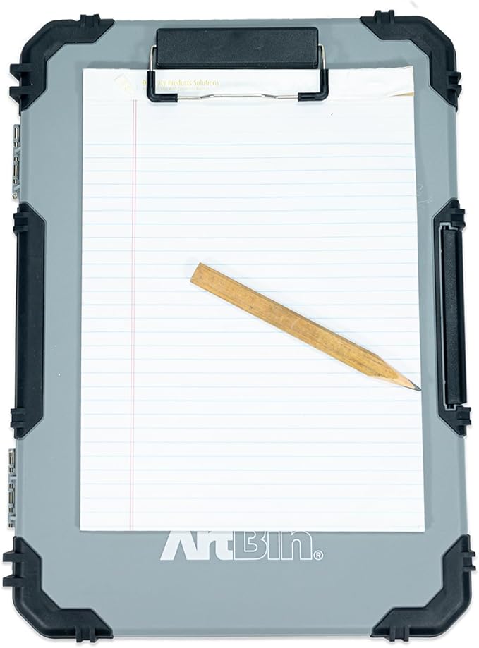 ArtBin 6838AG Sketch Board, Portable Drawing Surface with Internal Art & Craft Storage, Grey