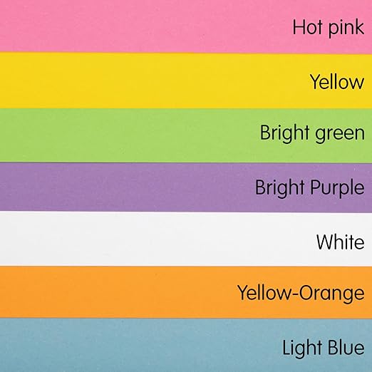 Colorations Construction Paper for Kids - 7 Bright Colors - 600 Bulk Sheets of 9"X12" - Assorted Pack of Heavy-Duty Craft Paper, Bulk School Supplies