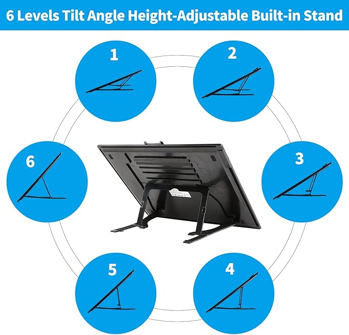 YINGWOND Wireless Rechargeable A3 LED Light Pad w/Built-in Foldable Stand, 3 Color Tone, 6 Levels of Brightness, Battery Powered Evenly Illuminated Light Box for Tracing Drawing and Diamond Painting