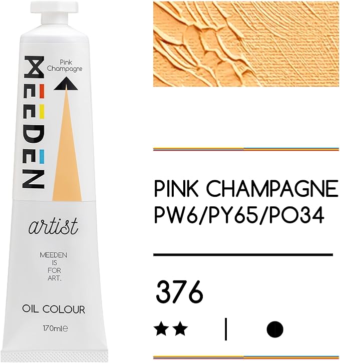 MEEDEN Artist Grade Oil Paint: Pink Champagne - 170ml/5.7oz Tube - Professional Art Paints for Canvas Painting