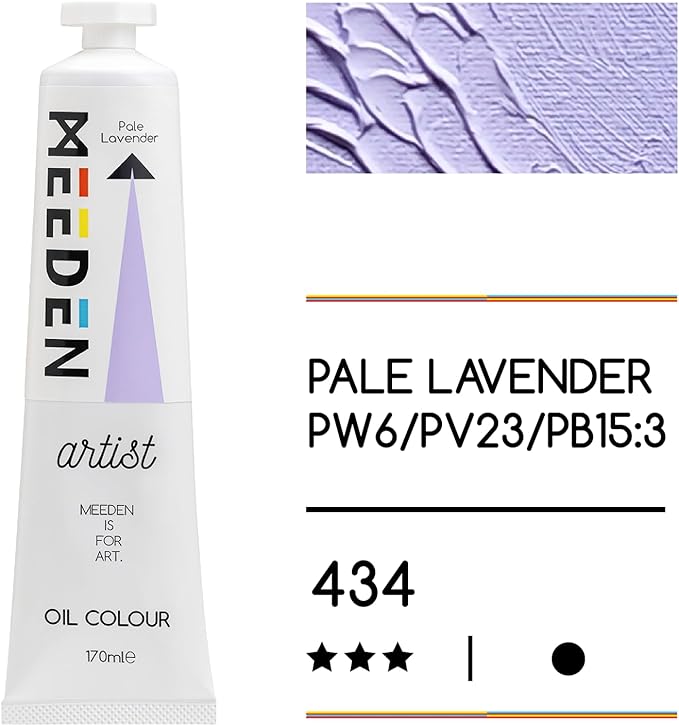 MEEDEN Artist Grade Oil Paint: Pale Lavender - 170ml/5.7oz Tube - Professional Art Paints for Canvas Painting
