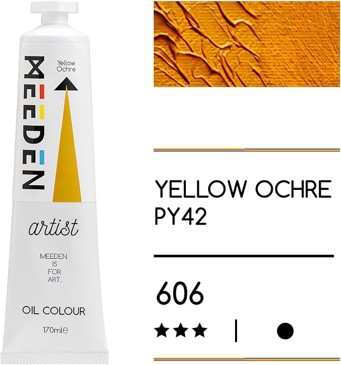 MEEDEN Artist Grade Oil Paint: Yellow Ochre - 170ml/5.7oz Tube - Professional Art Paints for Canvas Painting