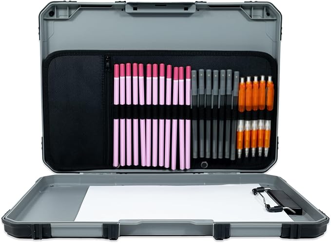 ArtBin 6838AG Sketch Board, Portable Drawing Surface with Internal Art & Craft Storage, Grey