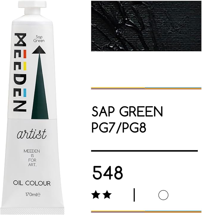 MEEDEN Artist Grade Oil Paint: Sap Green - 170ml/5.7oz Tube - Professional Art Paints for Canvas Painting