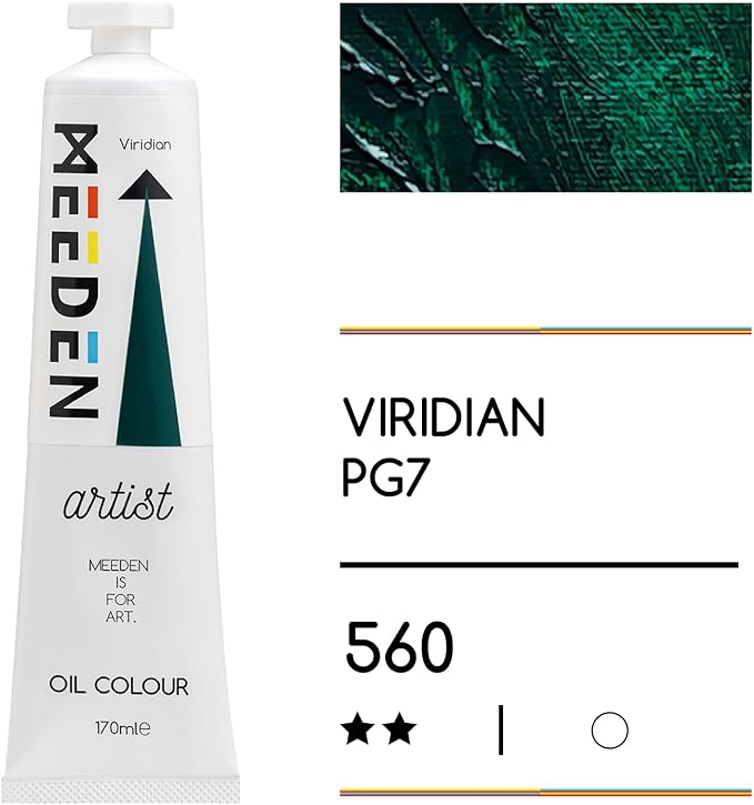 MEEDEN Artist Grade Oil Paint: Viridian - 170ml/5.7oz Tube - Professional Art Paints for Canvas Painting