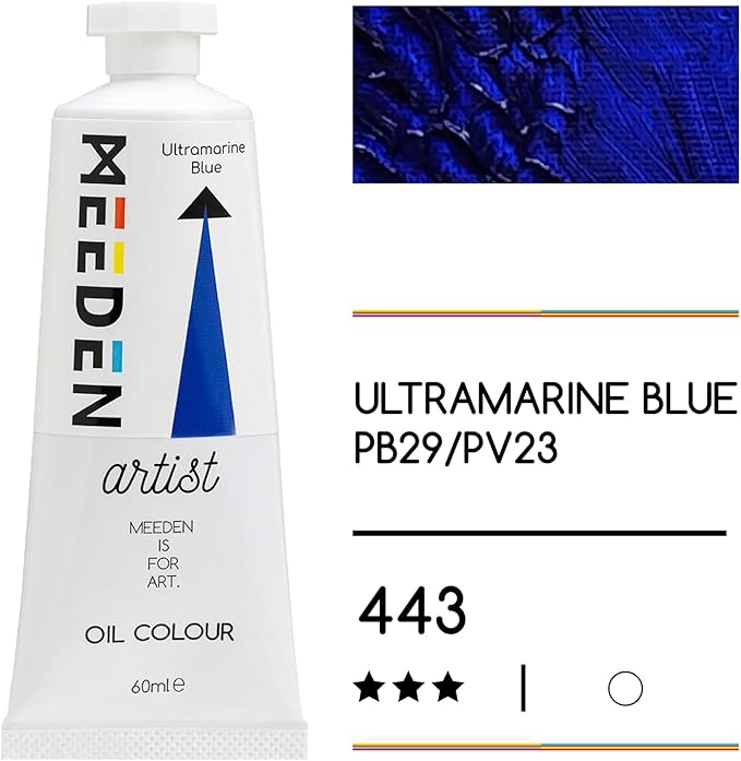 MEEDEN Artist Grade Oil Paint: Ultramarine Blue - 60ml/2oz Tube - Professional Art Paints for Canvas Painting