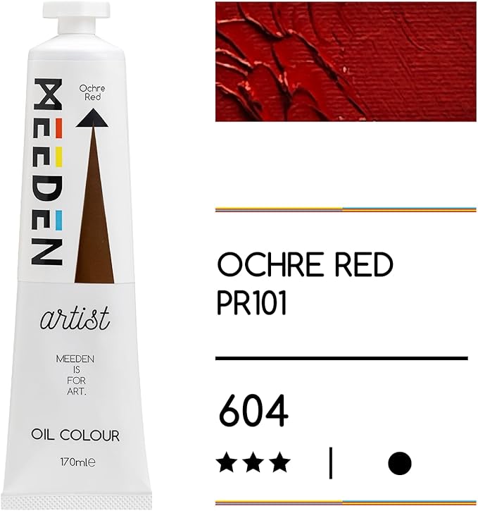 MEEDEN Artist Grade Oil Paint: Ochre Red - 170ml/5.7oz Tube - Professional Art Paints for Canvas Painting