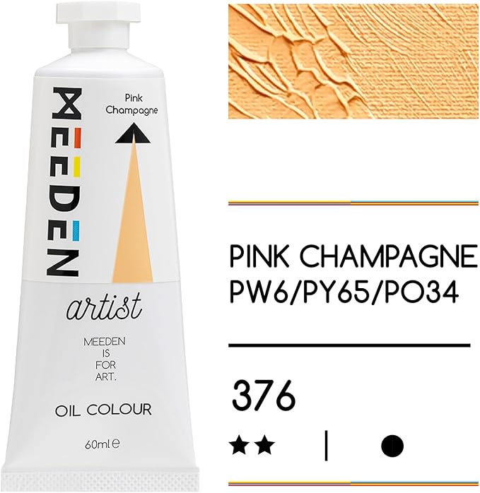 MEEDEN Artist Grade Oil Paint: Pink Champagne - 60ml/2oz Tube - Professional Art Paints for Canvas Painting