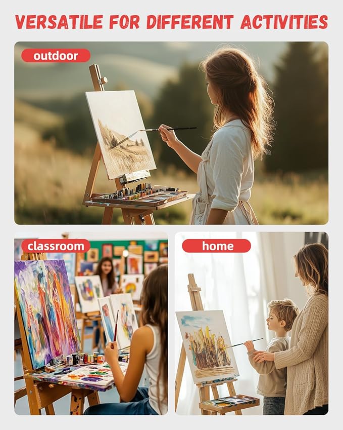 Simetufy 4 Pack Flat Canvas Boards for Painting 12x16 inch Canvas Panels, Gesso Primed Acid-Free 100% Cotton for Acrylics Oil Watercolor Tempera Paints