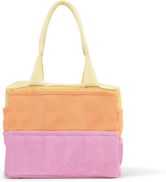 Soolla Studio Bag: Art Supply Storage Organizer & Pottery Tool Bag, Washable Tote, Yarn Bag, Crochet, 30 Pockets, 15+ Colors (Becca Sands)