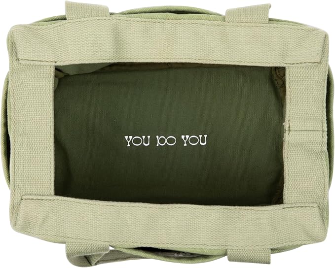 Soolla Studio Bag: Pottery Tool Bag, Art Supply Storage, Knitting Yarn Organizer, Crochet Projects, & Washable Craft Tote, 30 Pockets, 25+ Canvas Colors, Student Artist Gift (Ganja Green)