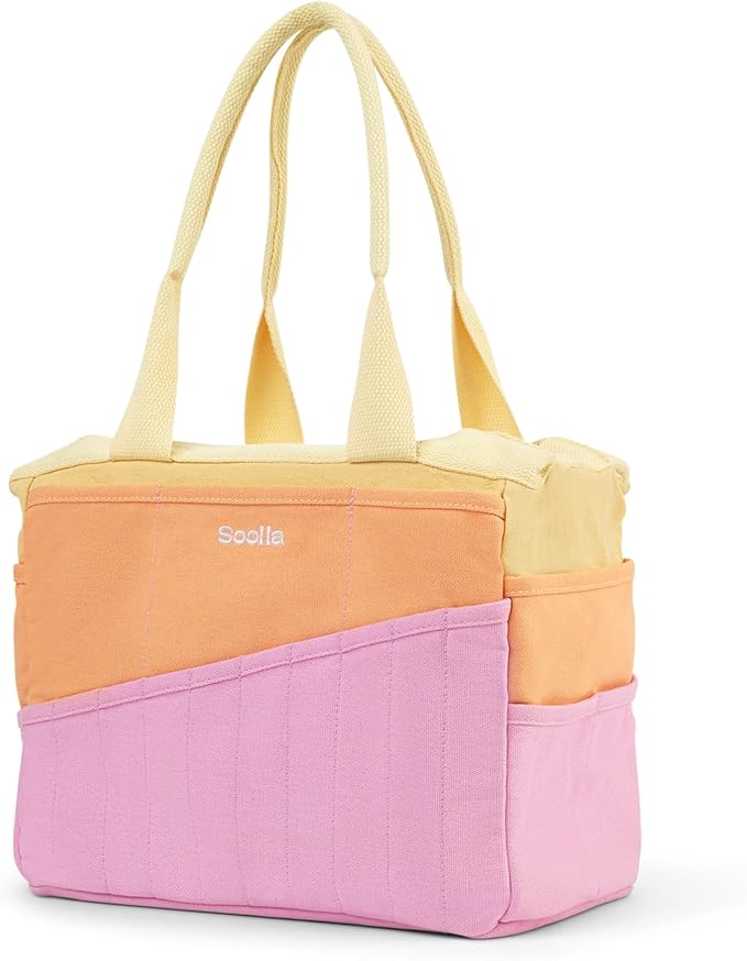 Soolla Studio Bag: Art Supply Storage Organizer & Pottery Tool Bag, Washable Tote, Yarn Bag, Crochet, 30 Pockets, 15+ Colors (Becca Sands)