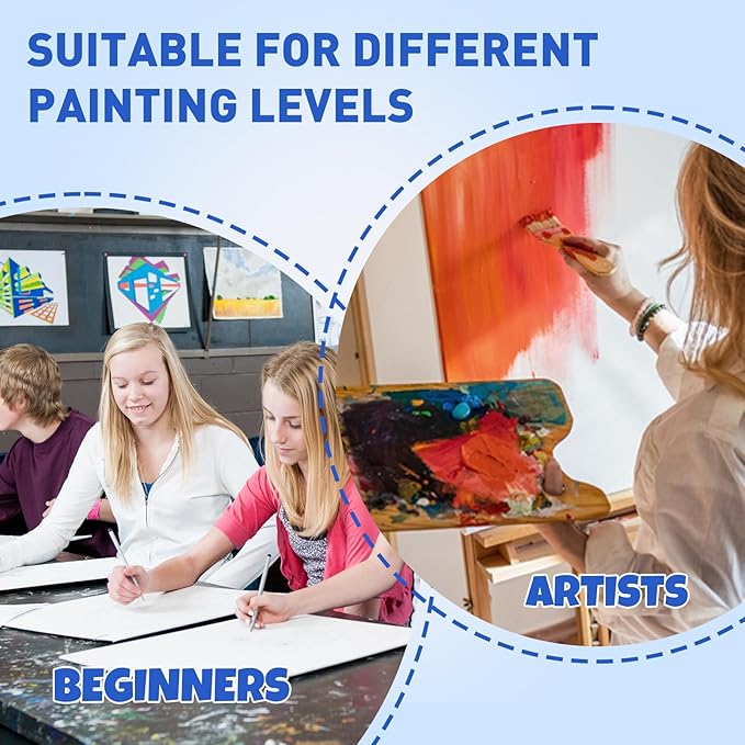ESRICH Canvas Boards for Painting, 24 Pack 9x12 Canvases for Painting Cotton Primed Acid Free Blank Canvas Panels for Oil Paint, Watercolor, Acrylic Paint, Gouache and Tempera.