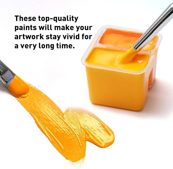 HIMI Twin Cup Jelly Gouache Paint Set, 112 Colors 12g, Jelly Cup Design, Gouache Paint Non Toxic for Canvas and Paper, Art Supplies for Professionals and Beginner (Peach Fuzz)