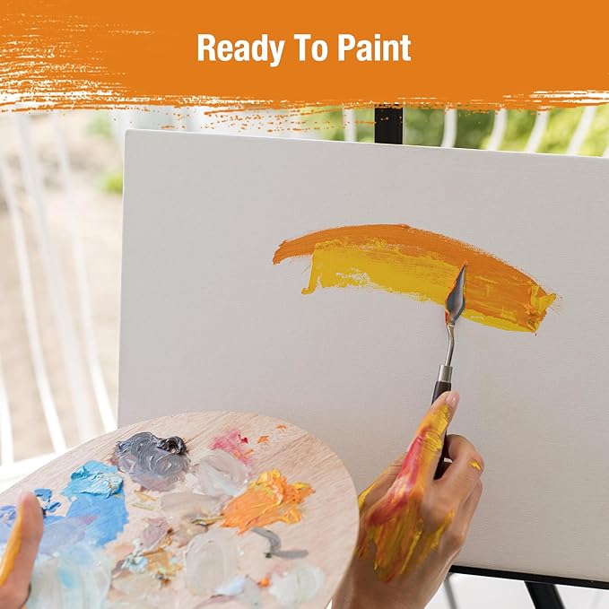 Canvas Boards for Painting 8x10 Inch, 60-Pack Bulk Canvas Value Pack - Art Supplies Blank Paint Canvas Panels for Acrylic, Oil, Watercolor, Tempera, Gouache