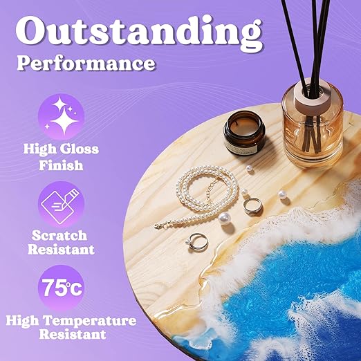 LET'S RESIN 1/2 Gallon Casting Epoxy Resin,Bubble Free & Crystal Clear Epoxy Kit,2 Part Resin and Hardener for Jewelry Making,Crafts,Art