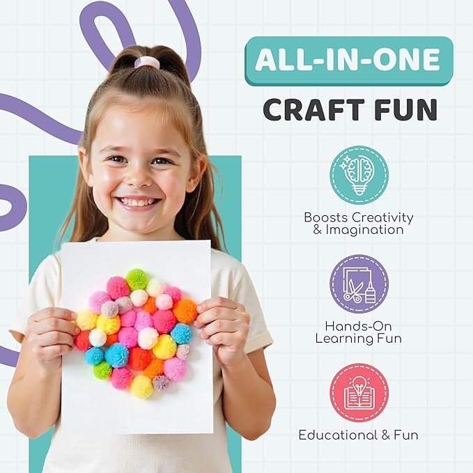 A&R CO. 3000+ Pcs Arts and Crafts Supplies & Materials for Kids - Ultimate Bulk Craft Kit for Boys & Girls with 99 Activities Book for Ages 3-5, 4-6, 6-8, 8-12
