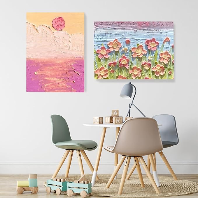 ESRICH Canvases for Painting 16x20 Inch, 3 Pack Flat Canvas Boards for Painting Cotton Primed Acid Free Large Blank Canvas Panels for Oil Paint, Watercolor, Acrylic Paint, Gouache and Tempera.