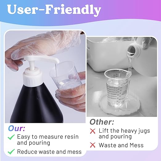 LET'S RESIN 1 Gallon Epoxy Resin Kit with Color Pigment, Crystal Clear & No Bubble Epoxy Kit, Not Yellowing & Low Odor Casting Resin for Art, Craft, Jewelry, River Table