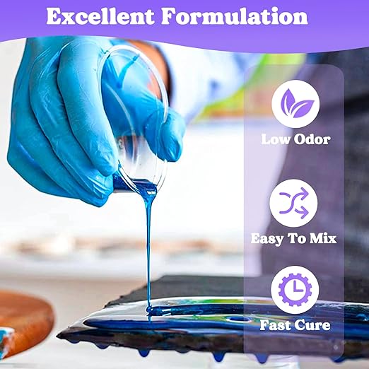 LET'S RESIN 1/2 Gallon Casting Epoxy Resin,Bubble Free & Crystal Clear Epoxy Kit,2 Part Resin and Hardener for Jewelry Making,Crafts,Art
