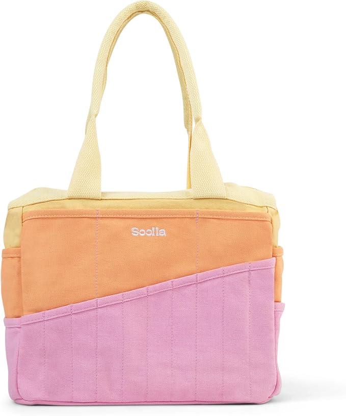 Soolla Studio Bag: Art Supply Storage Organizer & Pottery Tool Bag, Washable Tote, Yarn Bag, Crochet, 30 Pockets, 15+ Colors (Becca Sands)