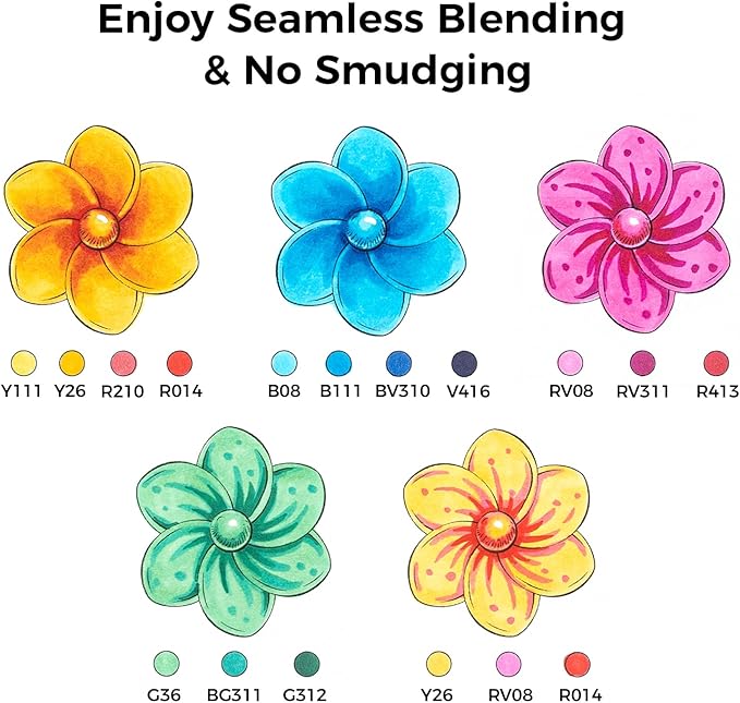 Ohuhu Refillable 320 Colors Alcohol Markers Brush Tip- Double Tipped Alcohol-based Art Sketch Marker Set for Artist Adults Coloring Illustration - Honolulu B of Ohuhu Markers -Brush & Fine Dual Tips