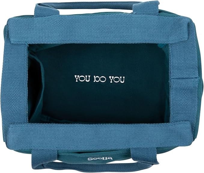 Soolla Studio Bag: Pottery Tool Bag & Craft Storage, Art Supply Organizer, Washable Tote, Knitting Yarn, Crochet Projects, 30 Pockets, 20+ Canvas Colors, Gift For Artists & Teachers (Aquamarine)