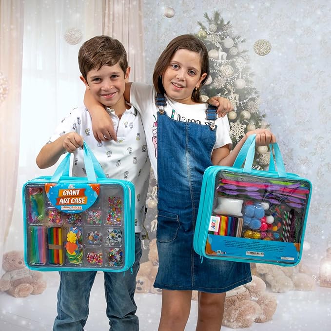 Arts and Crafts Supplies for Kid - 1600+Pcs Craft Kits for Kids - DIY School Craft Project for Kids Age 4 5 6 7 8-12 Christmas Gifts for Girls and Boys Crafts for Girls Ages 8-12 Arts Activities