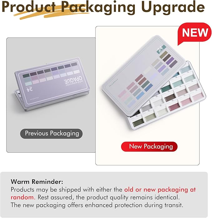 Fuumuui Watercolor Paint Set- 24 Color Opaque Semi-Moist Watercolor Paint, Gray Palette Sets Professional Adult Beginner Artist Supplies for Realistic Landscape Portrait Art Painting