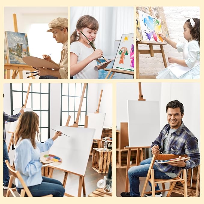 Canvas Boards for Painting, 48pcs Multi-Size Paint Canvas 4x4 4x6 6x6 5x7 8x8 8x10 9x12 11x14 Art Supplies for Adult, Kid&Artist, Primed Blank Cotton Canvases for Acrylic, Oil, Watercolor