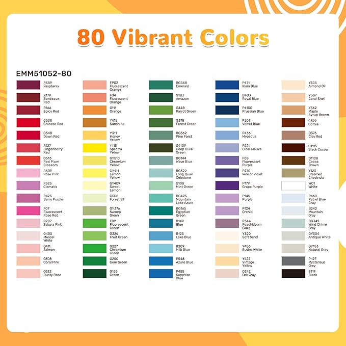 80 Colors Acrylic Paint Markers Brush Tip, Automatic Ink Control Acrylic Paint Pens Waterproof Acrylic Markers Set for Holiday Decorations, Stone, Wood, Glass, DIY & Art Supplies