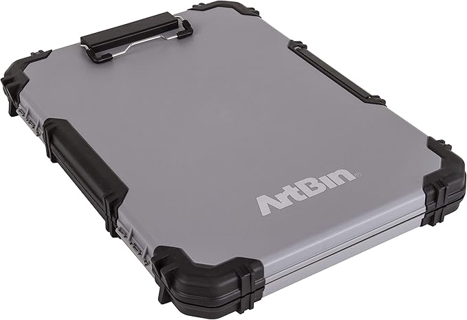 ArtBin 6838AG Sketch Board, Portable Drawing Surface with Internal Art & Craft Storage, Grey