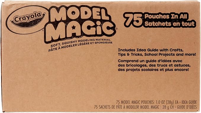 Crayola Model Magic - White (75ct), 1oz Modeling Clay Alternative, Molding Air Dry Clay for Kids, Spring Craft Supplies