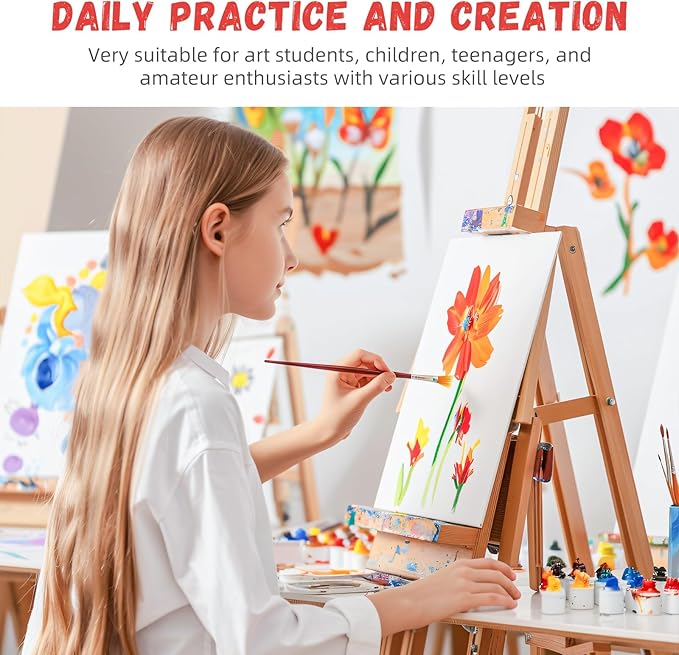 Simetufy 64 Pack Canvas Boards for Painting 8 x 10 inch, Bulk Blank Canvas for Kids- Gesso Primed Acid-Free 100% Cotton for Acrylics Oil Tempera Paints