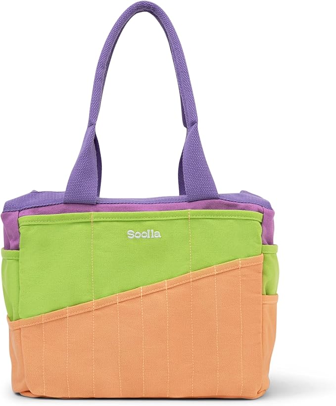 Soolla Studio Bag: Art Supply Storage Organizer & Pottery Tool Bag, Washable Tote, Yarn Bag, Crochet, 30 Pockets, 15+ Colors (Sarah Anderson)