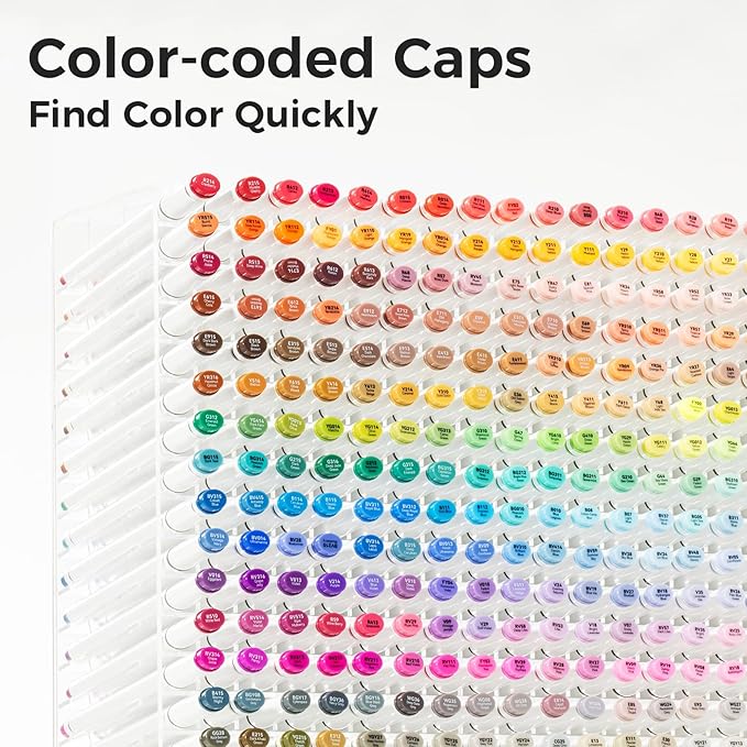 Ohuhu Alcohol Markers - 160-color AP Certificated Double Tipped Art Marker Set for Artist Adults Cozy Coloring Sketch Illustration - Chisel and Fine Dual Tips - Oahu of Ohuhu Markers - Refillable
