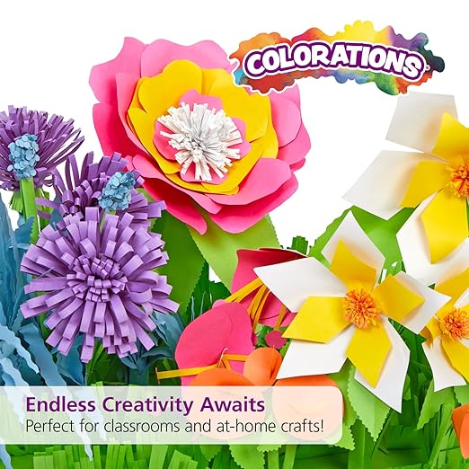 Colorations Construction Paper for Kids - 7 Colors - 3600 Bulk Sheets of 9X12 - Assorted Pack of Heavy-Duty Craft Paper