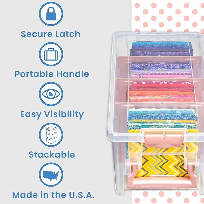 ArtBin Semi Satchel Portable Craft Organizer with 3 Dividers - Clear Plastic Storage Case for Art & Craft Supplies