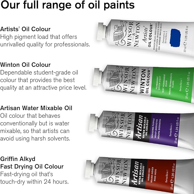 Winsor & Newton Winton Oil Color Paint, Intro Set, 6 x 21ml Tubes, Multicolor, 0.73 Fl Oz (Pack of 6)