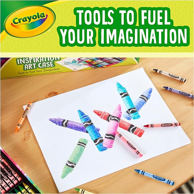 Crayola Inspiration Art Case Coloring Set - Tie-Dye (140ct), Art Supplies Set For Kids, Travel Drawing Kit, Gift for Girls & Boys, Ages 5+ [Amazon Exclusive]