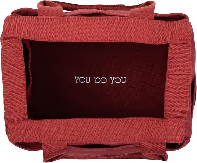 Soolla Studio Bag: Art Supply Organizer & Pottery Tool Bag, Washable Craft Tote, Knitting Yarn Holder, Crochet Projects, 30 Pockets, 20+ Canvas Colors, Gift for Artists & Teachers (Sangria Red)