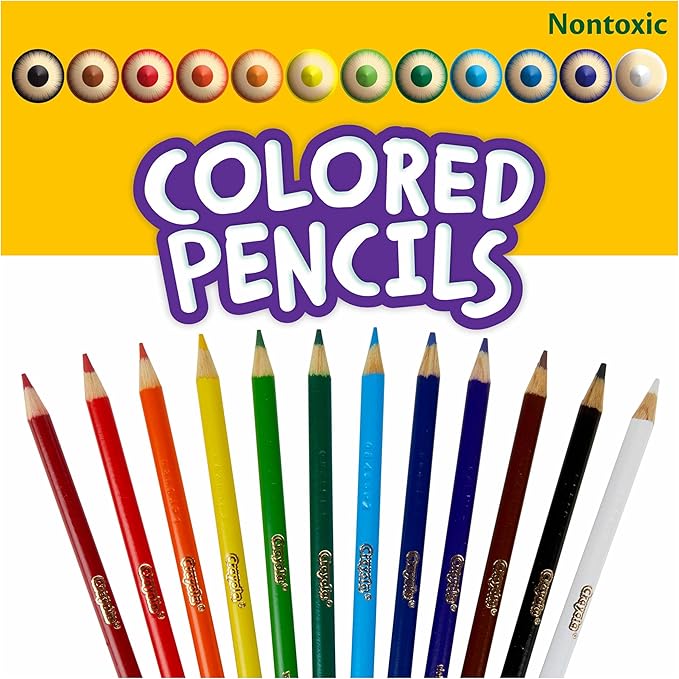 Crayola Bulk Colored Pencils for Kids (24pk) - 12 Assorted Colors, Art Supplies For Crafts & Coloring Books, Bulk Preschool & Kindergarten Classroom Supplies (Packaging May Vary) (Pack of 2)
