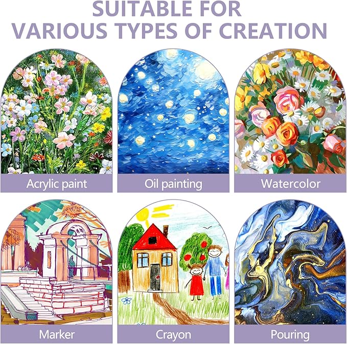 ESRICH Canvases for Painting 16x20 Inch, 3 Pack Flat Canvas Boards for Painting Cotton Primed Acid Free Large Blank Canvas Panels for Oil Paint, Watercolor, Acrylic Paint, Gouache and Tempera.